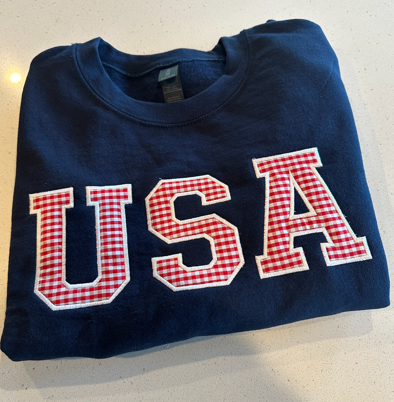 USA Applique Embroidered Crewneck